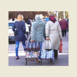 Баба Галя тягне тачку. Житейське