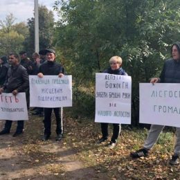 На Чернігівщині вiдбулась антикорупційна акцiя протесту лiсiвникiв