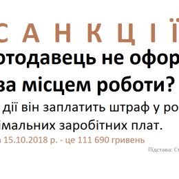 335 тисяч грн штрафу сплатить роботодавець за неоформлених працівників