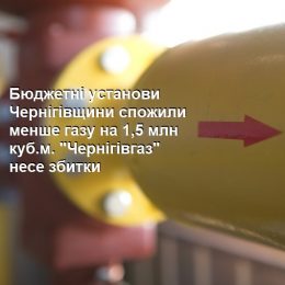 Бюджетні установи Чернігівщини спожили менше газу на 12,2%