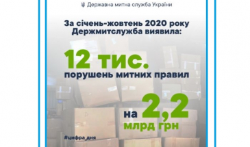 На 2.2 млрд грн виявили митники 12 тис. порушень законодавства