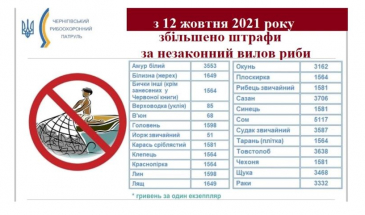 У десятки разів збільшені штрафи за незаконний вилов риби