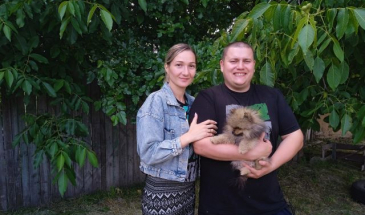 Байрактар – п’ятий песик у сім’ї волонтерів із Чернігова