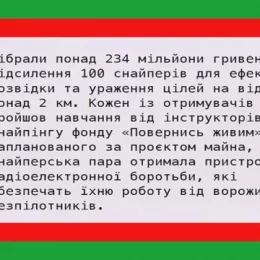 У рамках проєкту «Гнів пречистий» підготовлені нові снайпери