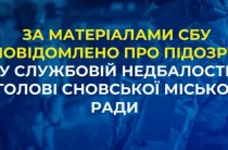 Про підозру у службовій недбалості повідомлено голові Сновської міської ради