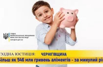 547 млн гривень аліментів стягнуто на Чернігівщині за минулий рік