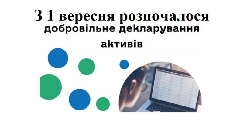 Держава надала шанс добровільно задекларувати свої активи